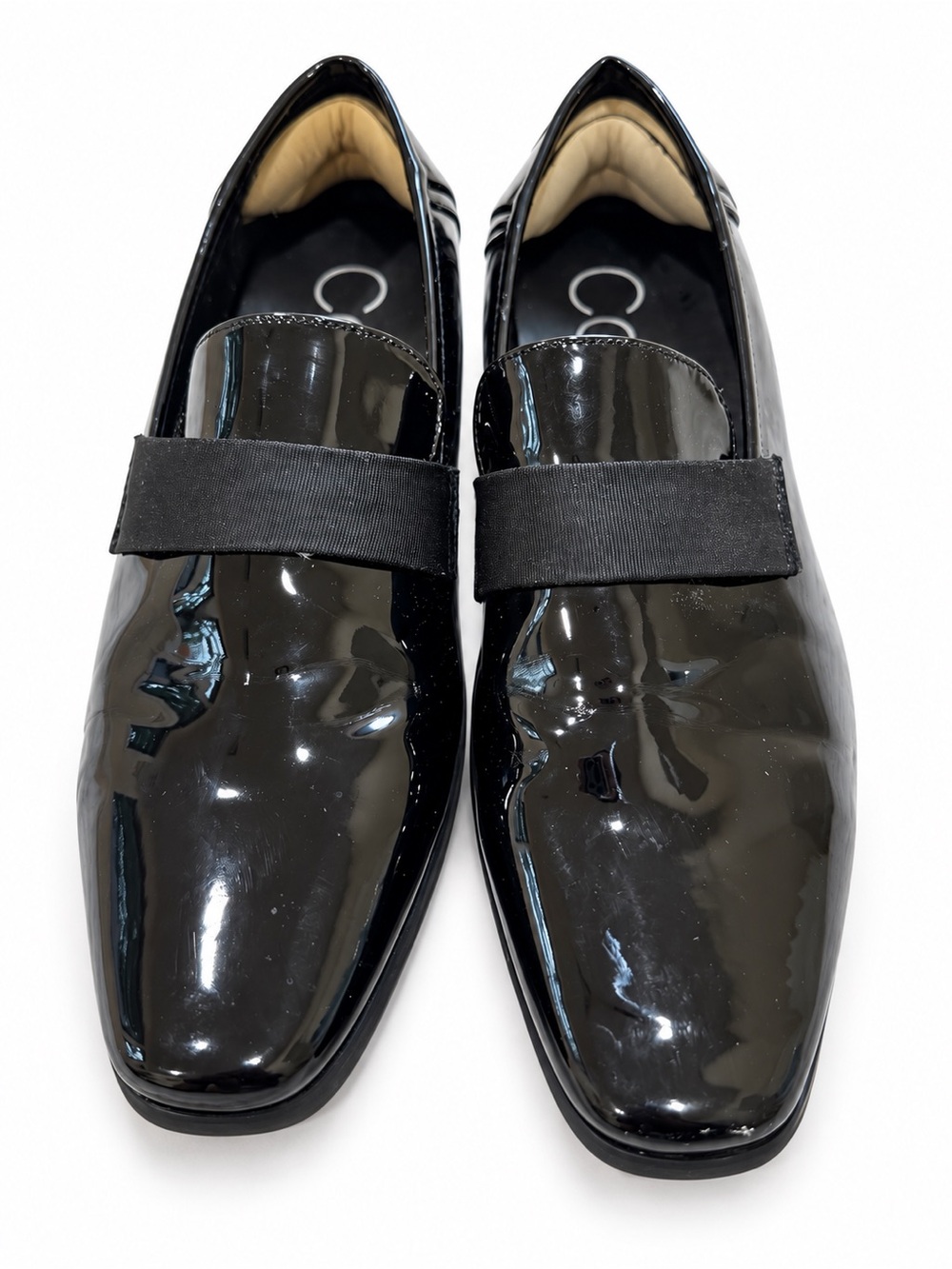 Calvin Klein Men's Black Patent Leather Slip-On Loafers